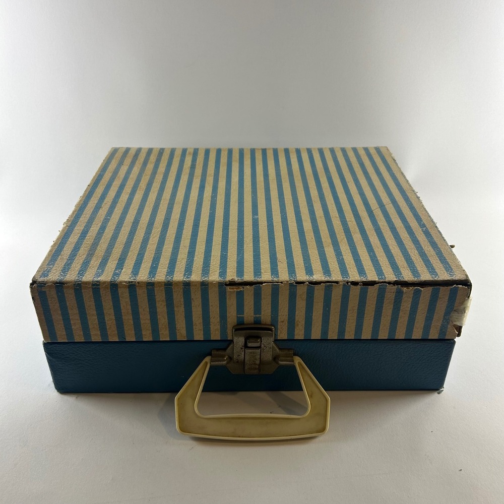 Vintage Blue Imperial Party Time Record Player Solid State Model 100 Works
